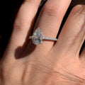 1.50 - 3.50 CT Pear Cut Moissanite Pave Engagement Ring