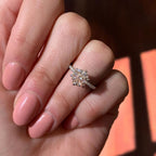1.90 CT Round Cut Moissanite Diamond Pave Style Engagement Ring