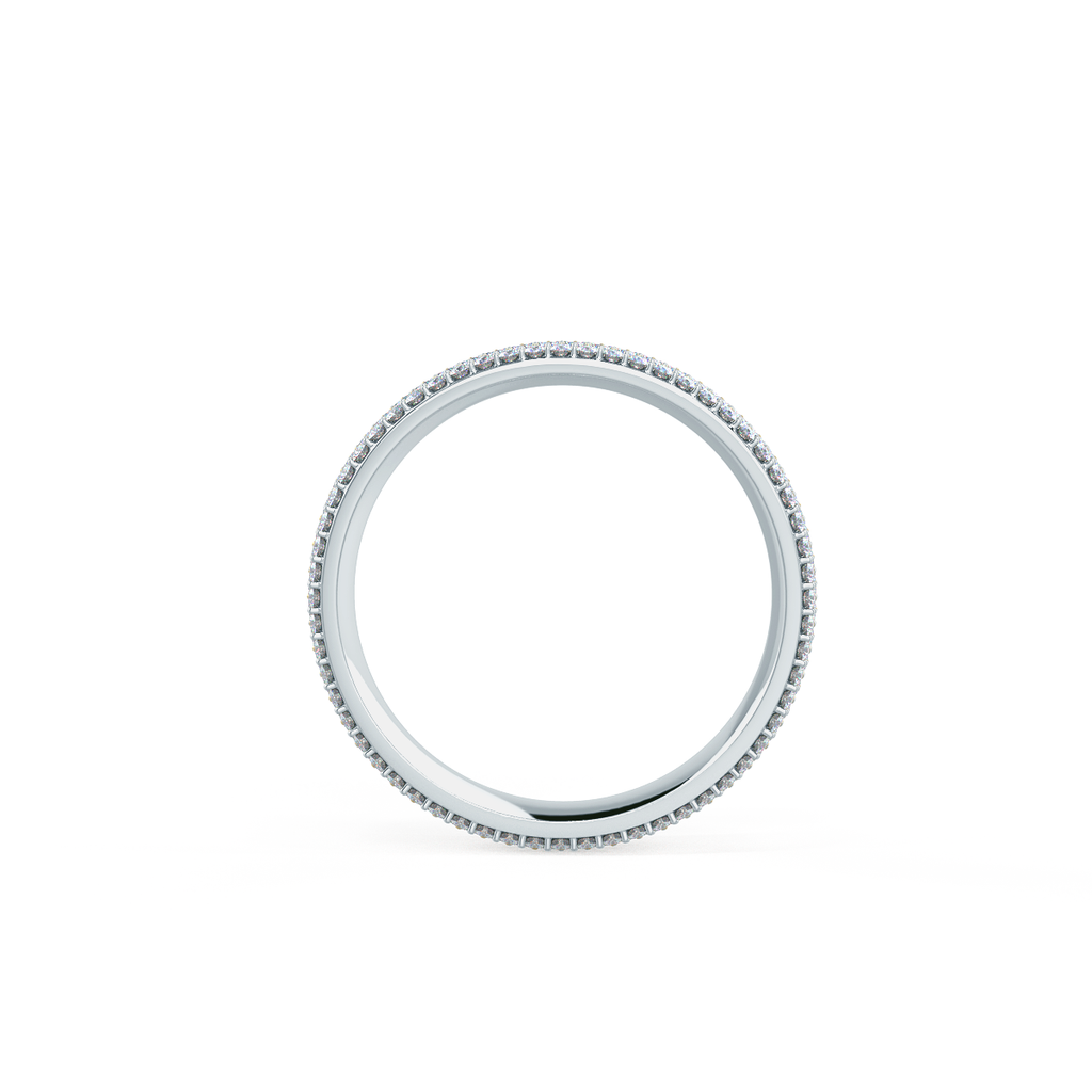 1.45 TCW Round Cut Micro Setting Moissanite Wedding Band