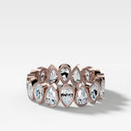 Midi Bezel Set Eternity Band With Alternating Pear Cuts