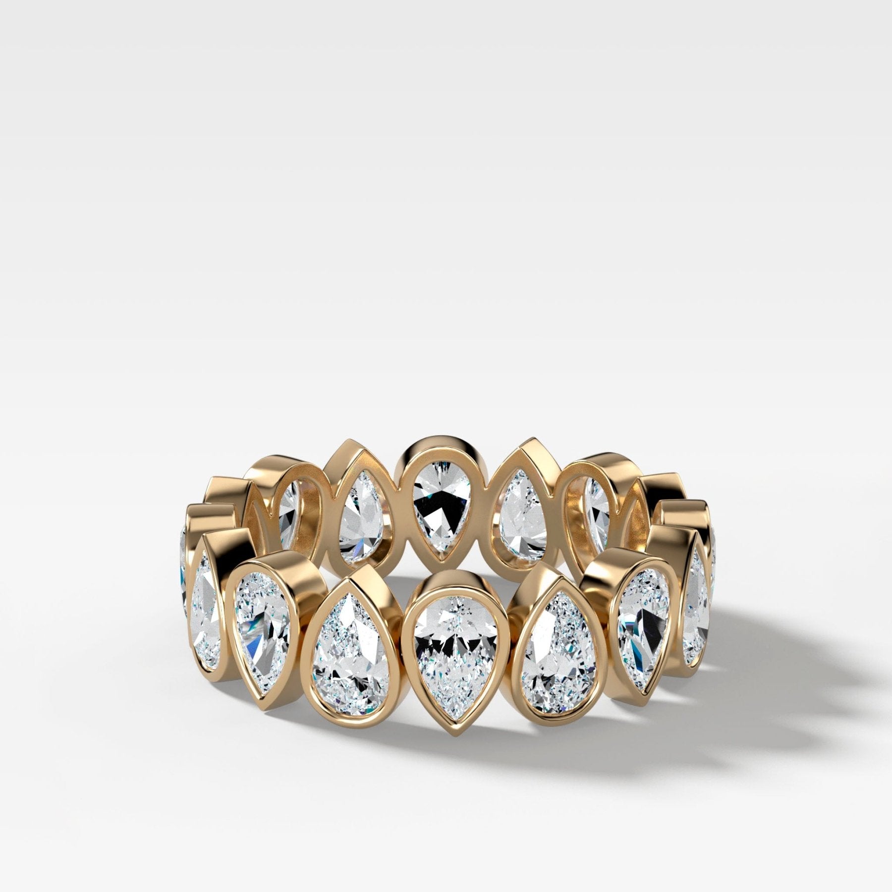 Midi Bezel Set Eternity Band With Alternating Pear Cuts Main image