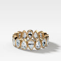 Midi Bezel Set Eternity Band With Alternating Pear Cuts