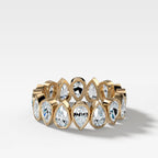 Midi Bezel Set Eternity Band With Alternating Pear Cuts