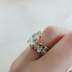 Midi Bezel Set Eternity Band With Alternating Pear Cuts