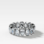 Midi Bezel Set Eternity Band With Alternating Pear Cuts