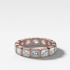 Midi Bezel Set Eternity Band With East West Radiant Cuts