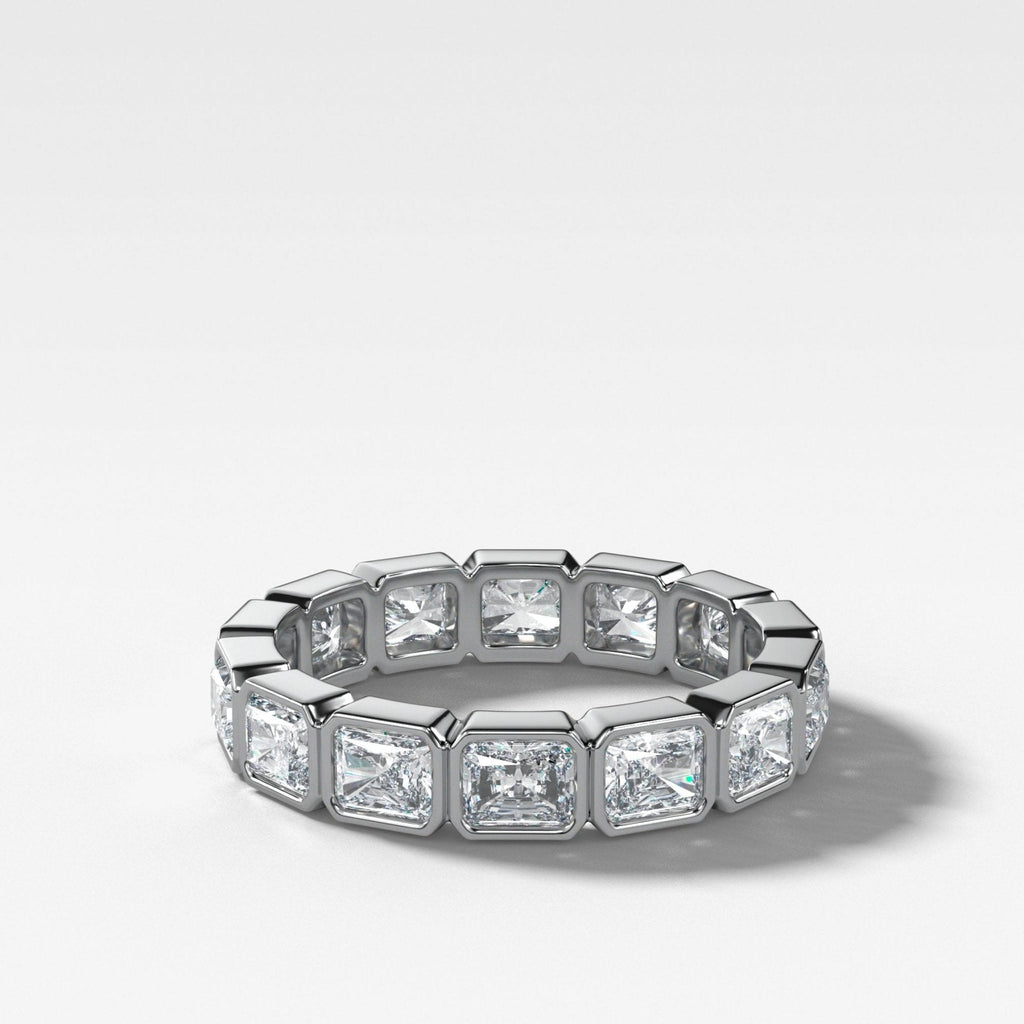 Midi Bezel Set Eternity Band With East West Radiant Cuts
