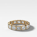 Midi Bezel Set Eternity Band With East West Radiant Cuts