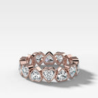 Midi Bezel Set Eternity Band With Heart Cuts