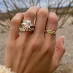 Midi Bezel Set Eternity Band With Heart Cuts