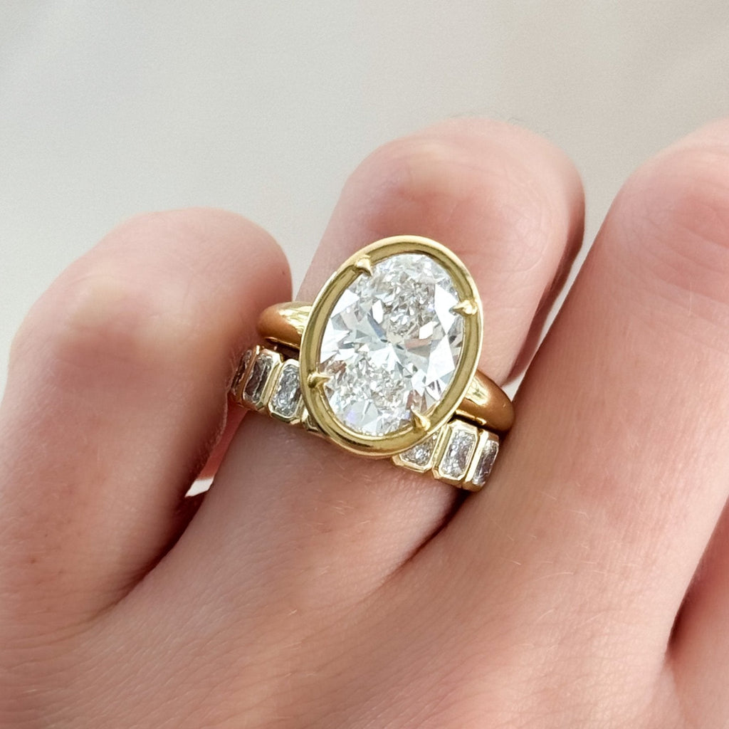 Midi Bezel Set Eternity Band With Radiant Cuts
