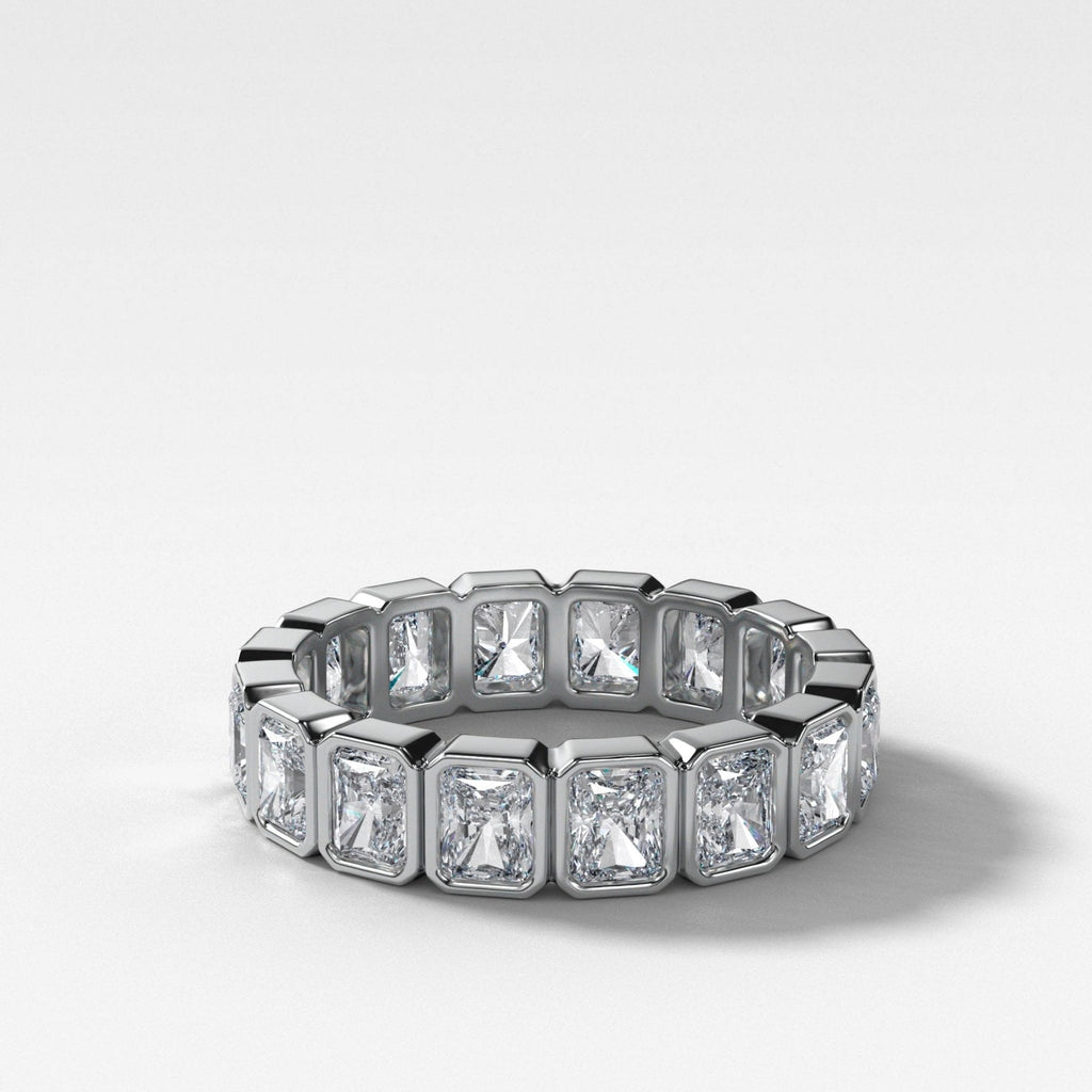 Midi Bezel Set Eternity Band With Radiant Cuts
