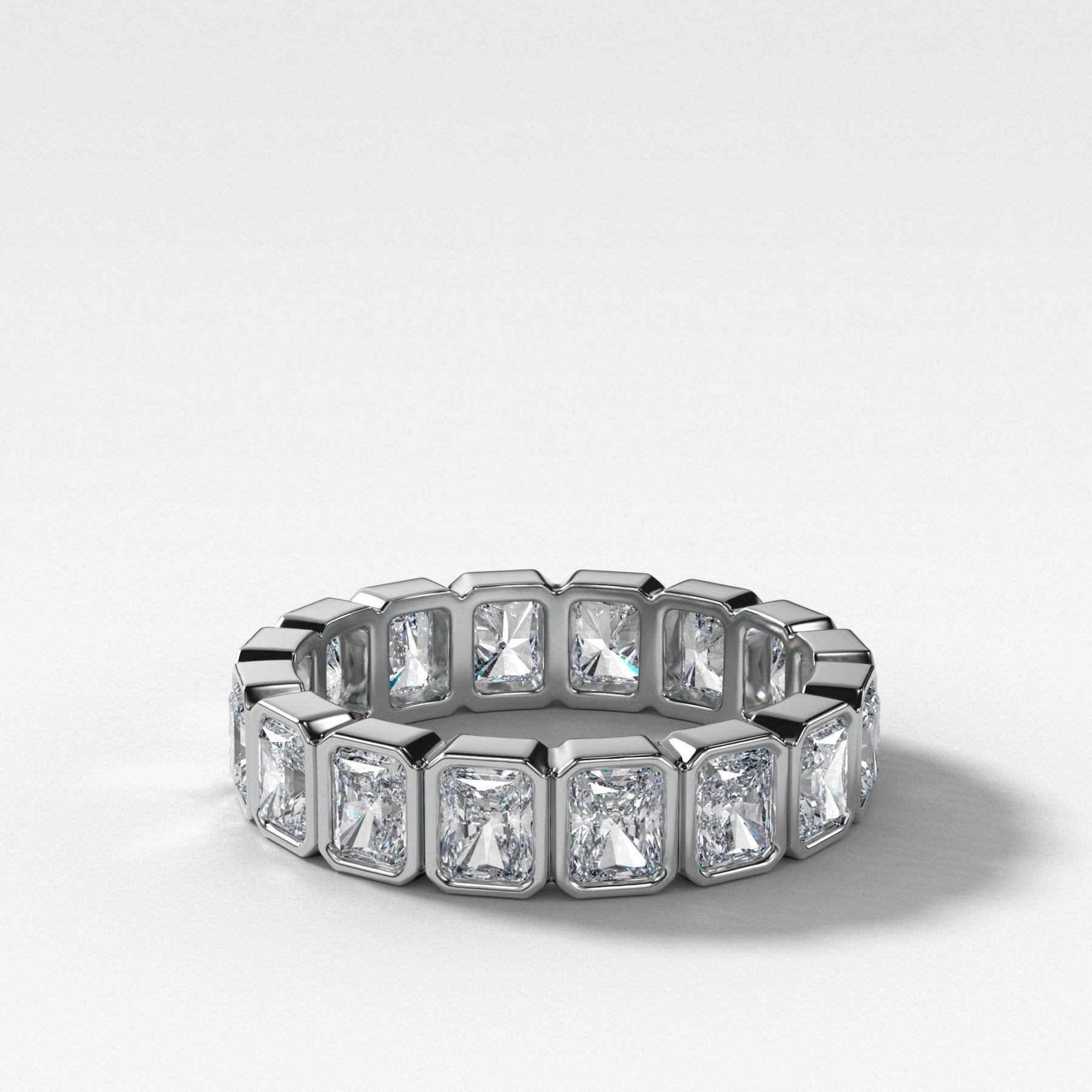 Midi Bezel Set Eternity Band With Radiant Cuts