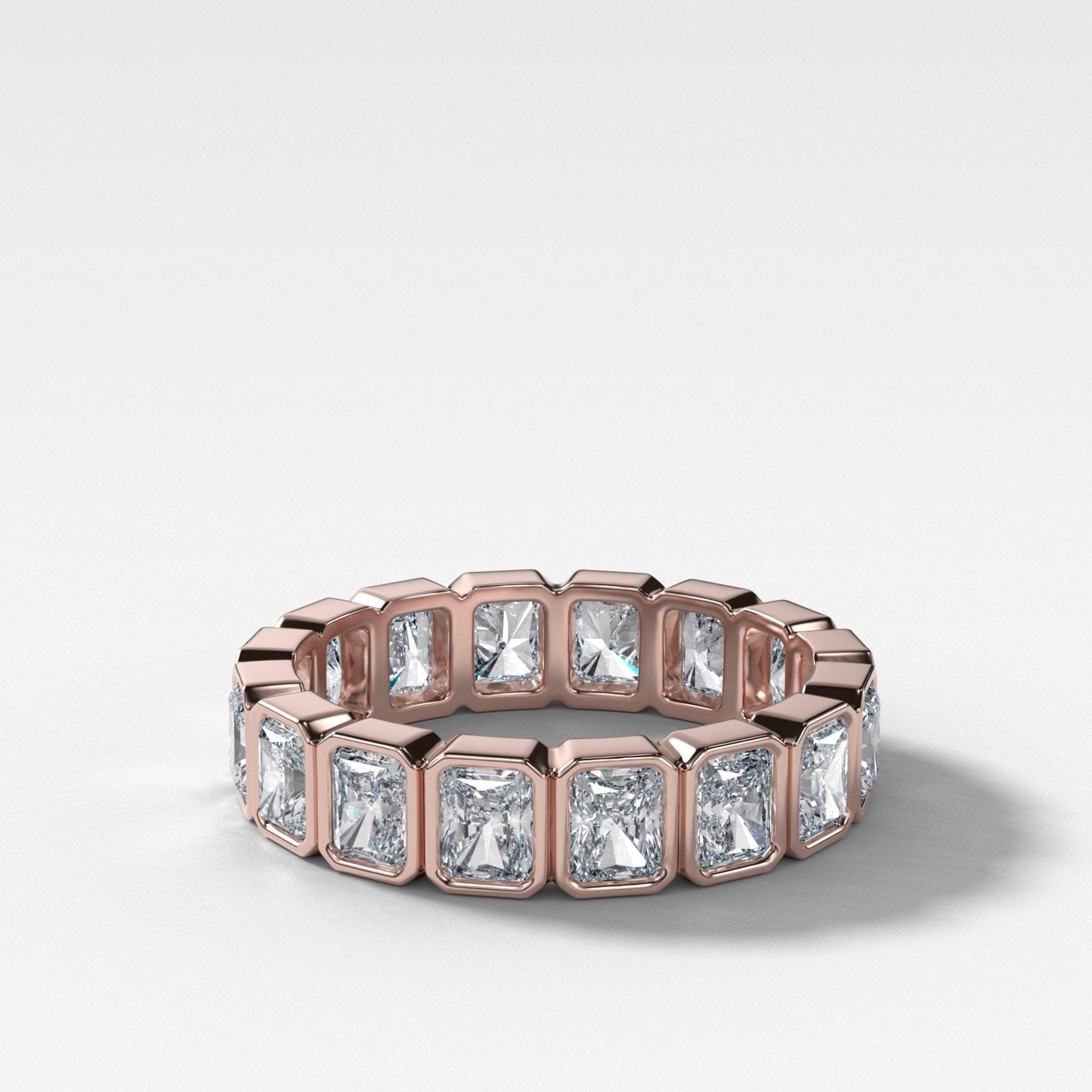 Midi Bezel Set Eternity Band With Radiant Cuts