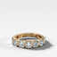 Midi Bezel Set Halfway Wedding Band With Asscher Cuts