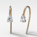 Midi Threader Earrings with Pear Cut Diamonds