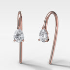 Midi Threader Earrings with Pear Cut Diamonds