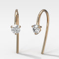 Midi Threader Earrings with Round Cut Diamonds