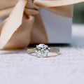 2.50 CT Round Moissanite Pave Setting Engagement Ring
