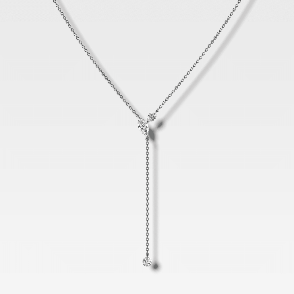 Mixed Diamond Shape Lariat Necklace (1 carat)