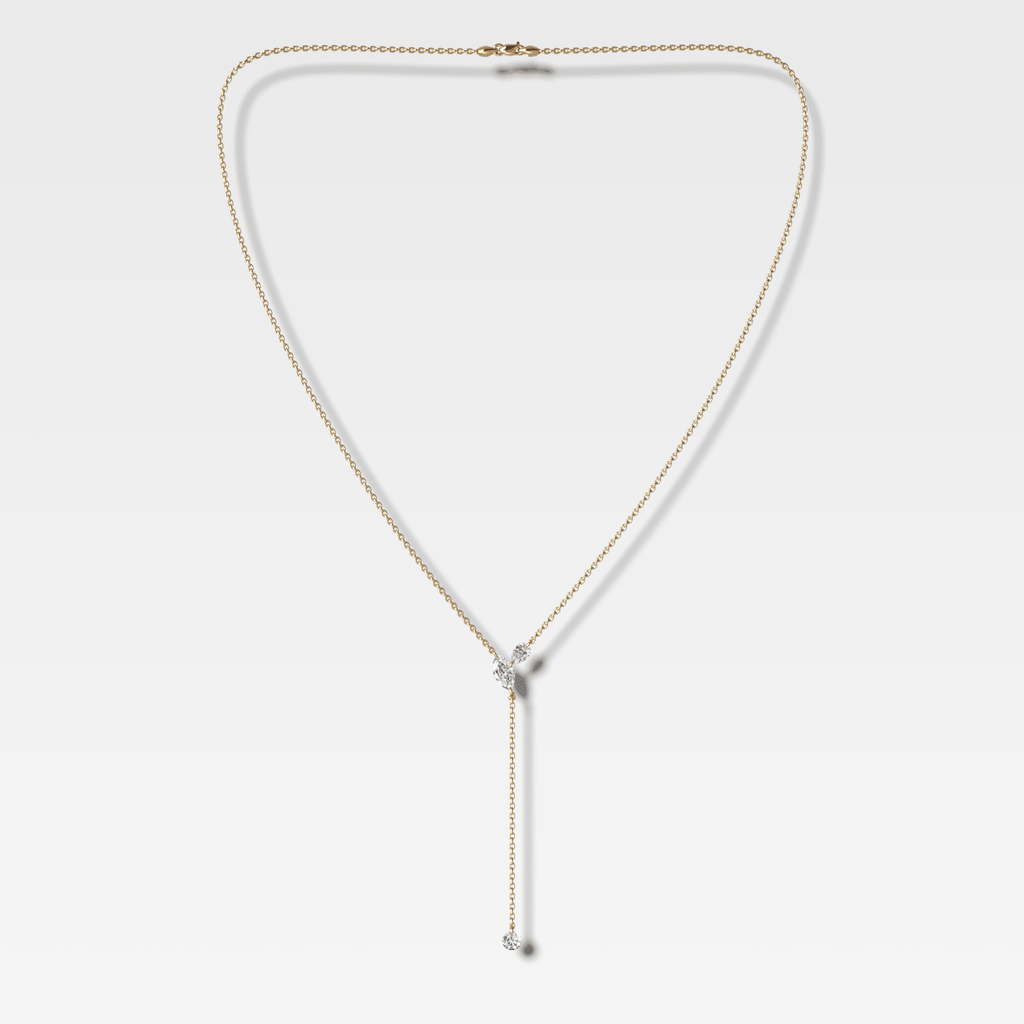 Mixed Diamond Shape Lariat Necklace (1 carat)