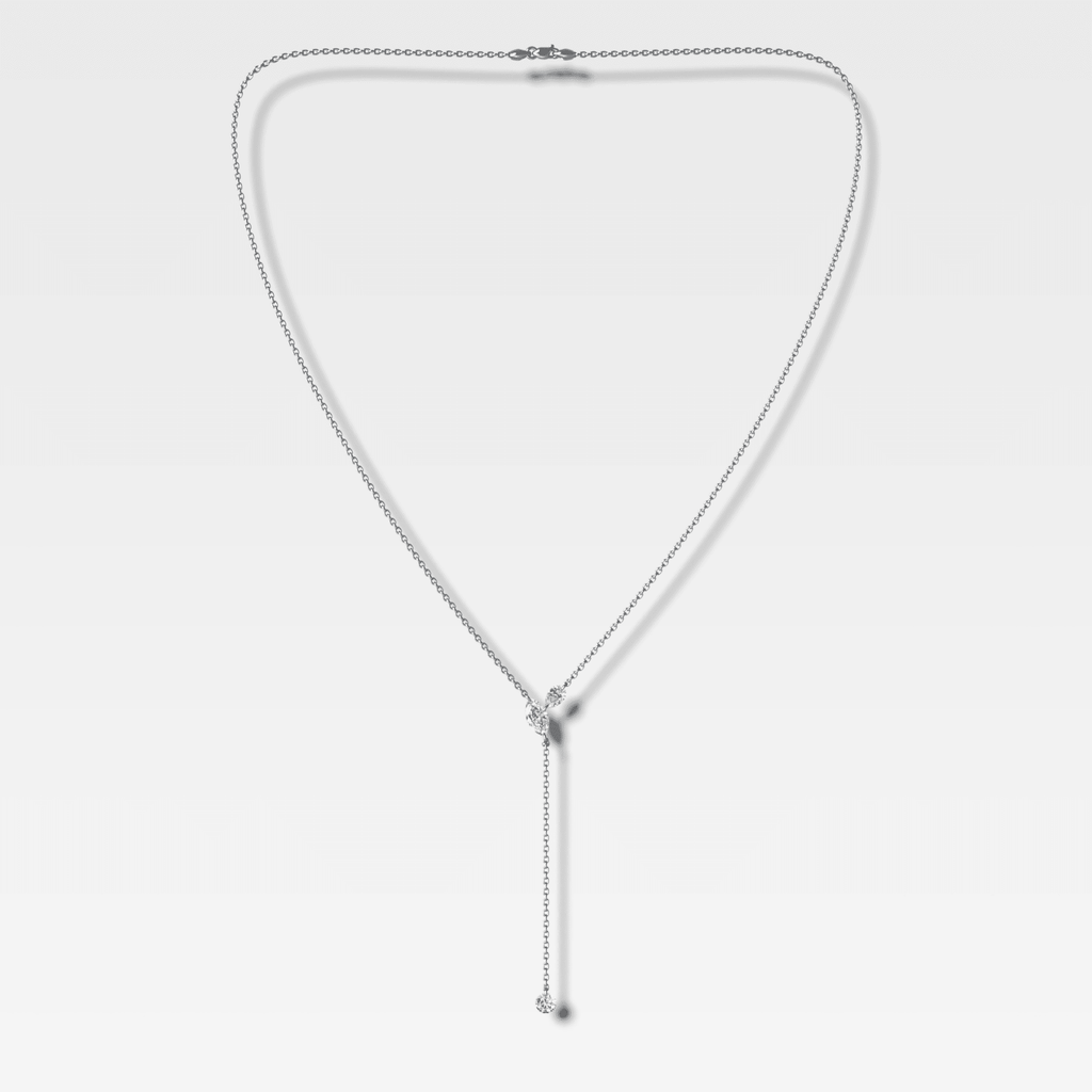 Mixed Diamond Shape Lariat Necklace (1 carat)
