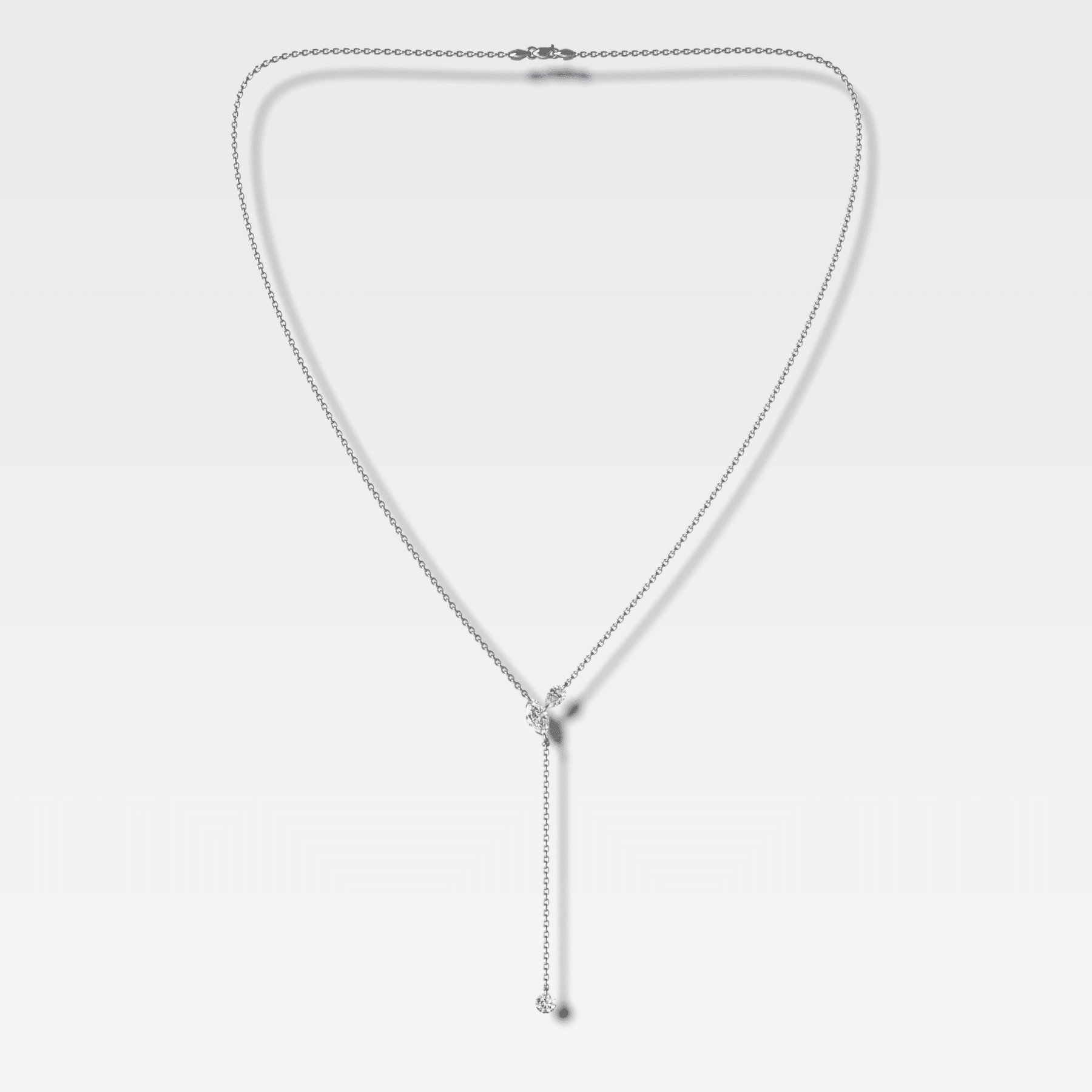 Mixed Diamond Shape Lariat Necklace (1 carat)