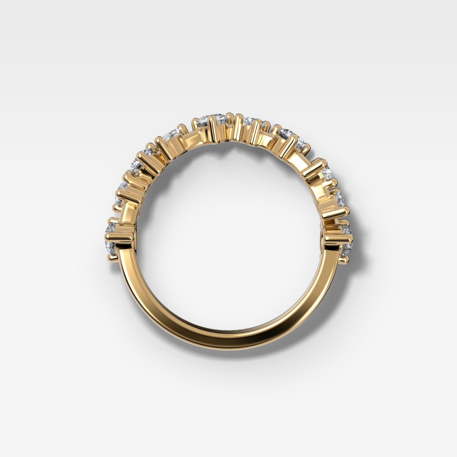 Mixed Shape Contoured Wedding Band Secondary image