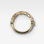 Mixed Shape Contoured Wedding Band