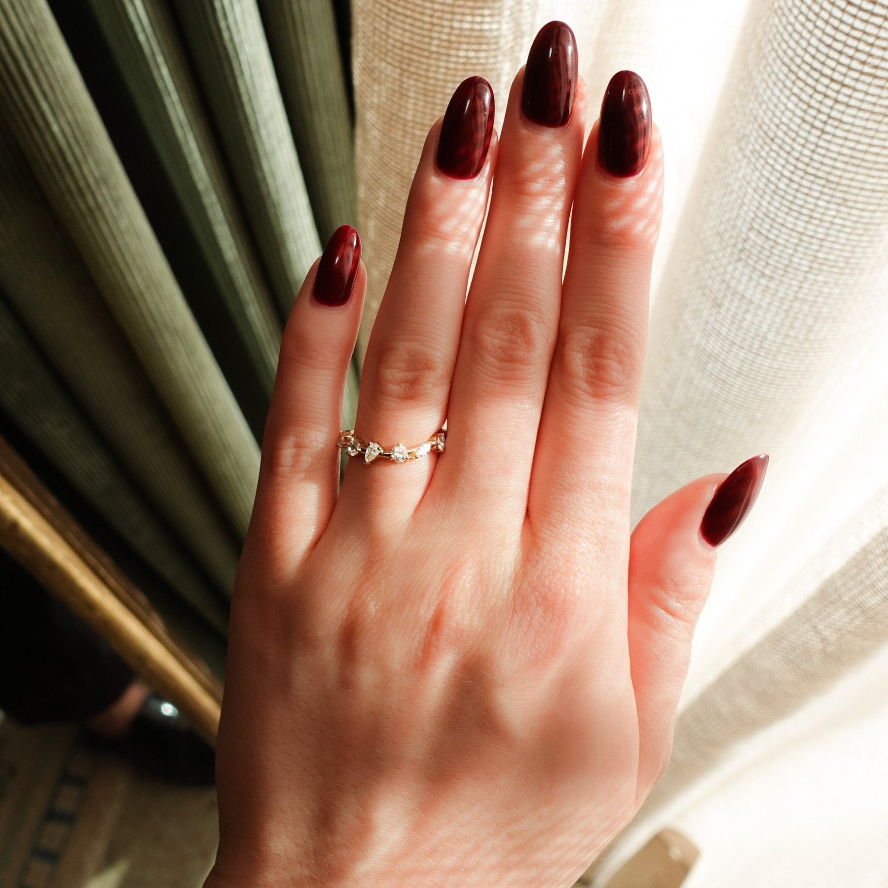 Mixed Shape Contoured Wedding Band