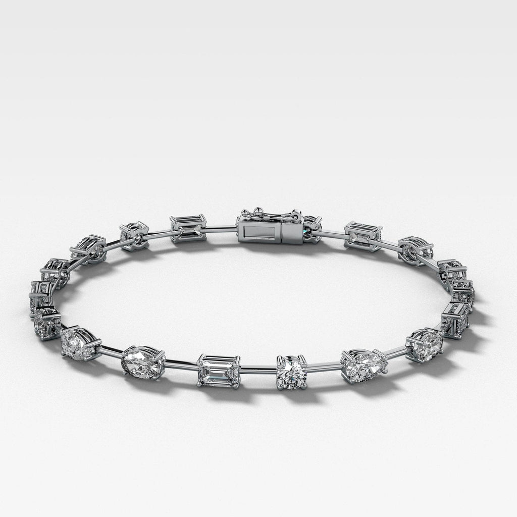 Mixed Shape Diamond Tennis Bracelet