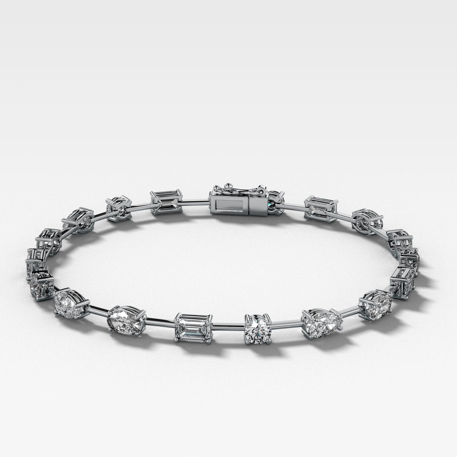 Mixed Shape Diamond Tennis Bracelet