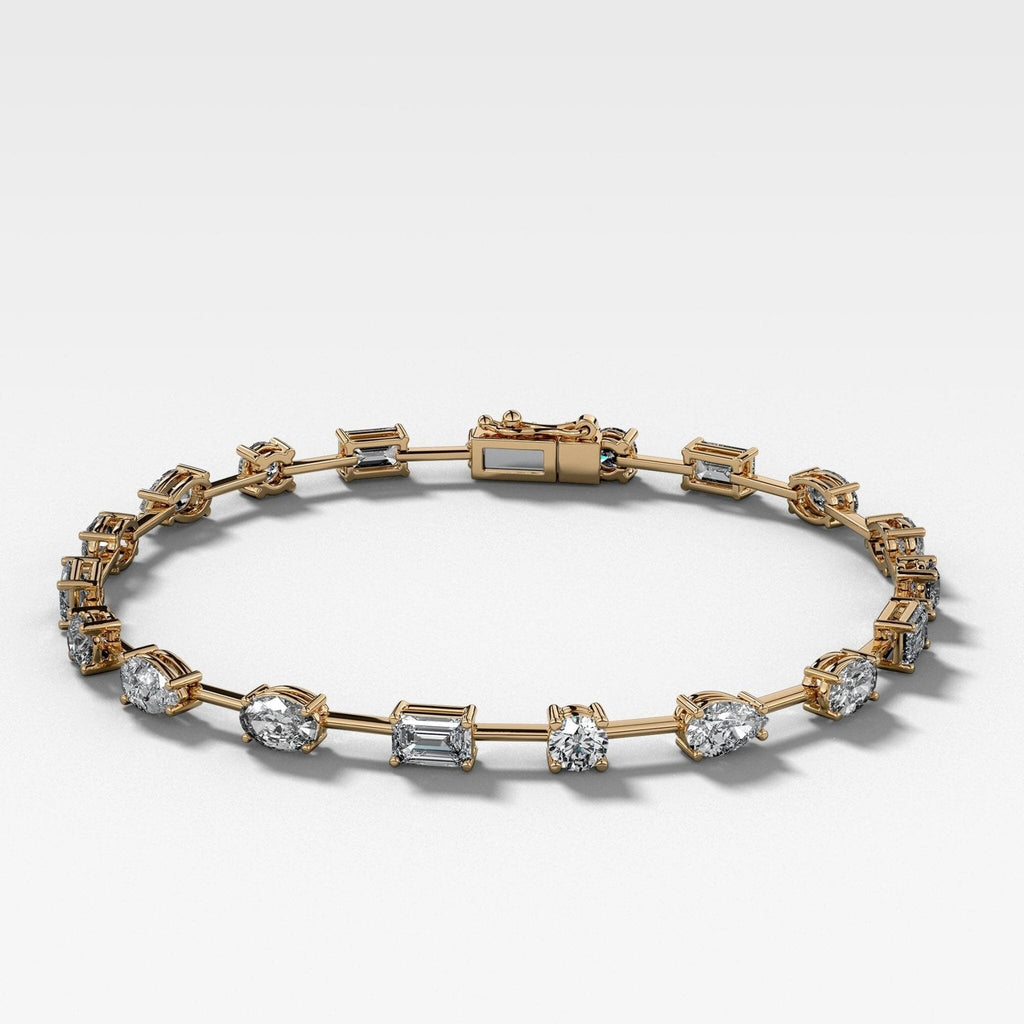 Mixed Shape Diamond Tennis Bracelet