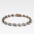 Mixed Shape Diamond Tennis Bracelet