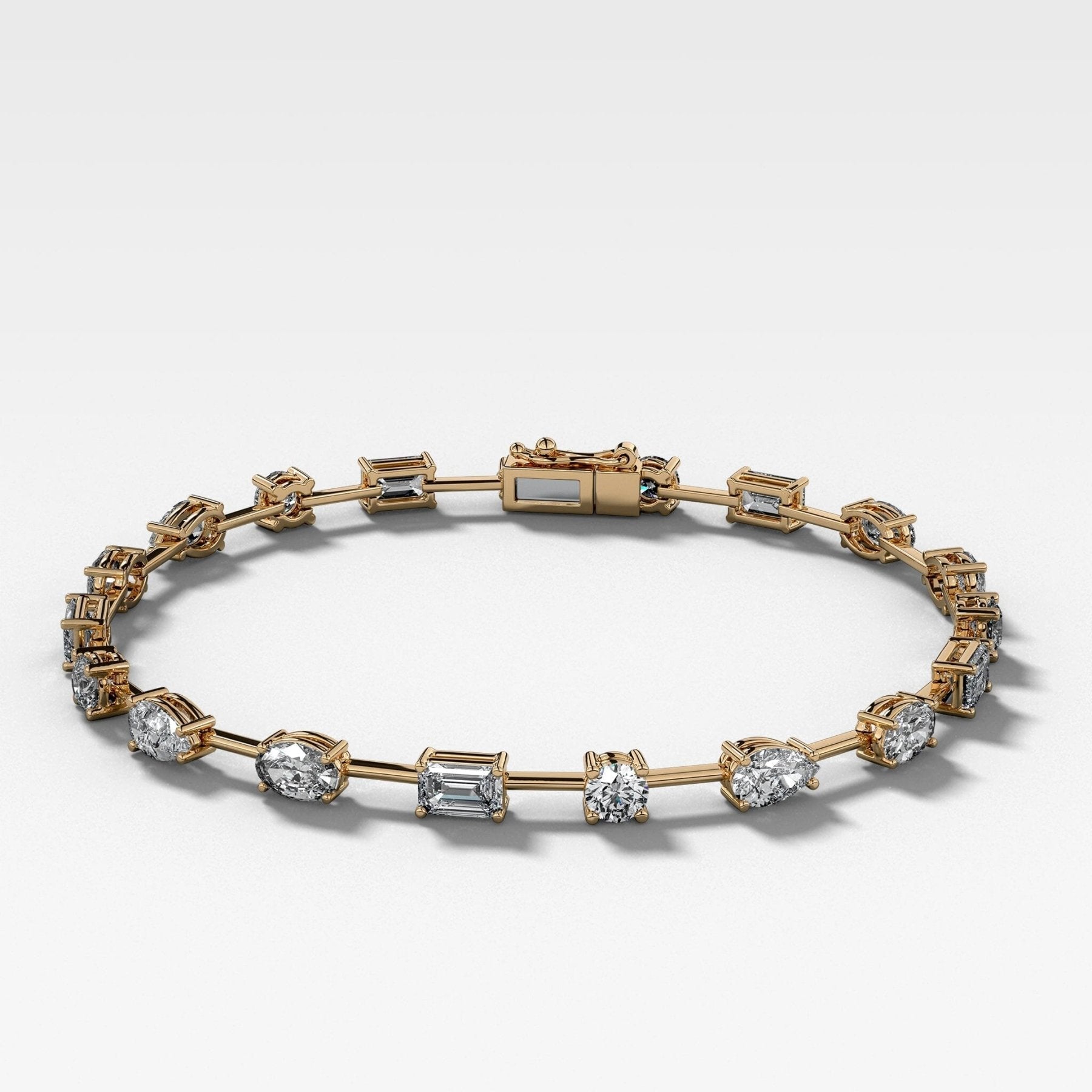 Mixed Shape Diamond Tennis Bracelet