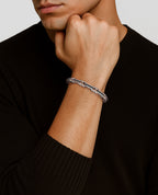 ARTURO Gold Link Bracelet with Black Diamonds - 6mm