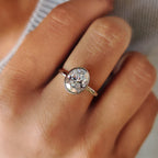 Oval Bezel Engagement Ring In Solitaire Style