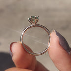 Round Solitaire Engagement Ring In Rose Gold
