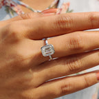 Bezel Emerald Cut Engagement Ring