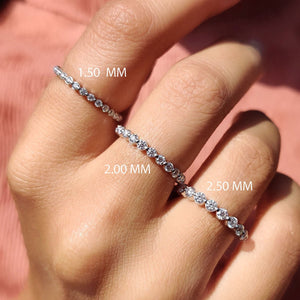 Round Cut Wedding Band With Full Eternity Style
