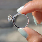 Solitaire Setting Cushion Cut Engagement Ring