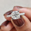 Cushion Cut Hidden Halo Engagement Ring
