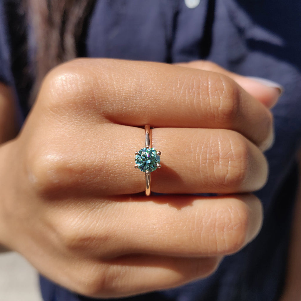 Round Solitaire Engagement Ring In Rose Gold