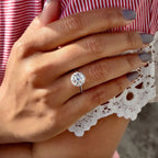 Halo Engagement Ring In Old European Cut