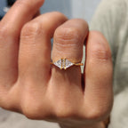 Triangle Cut Vintage Gold Ring