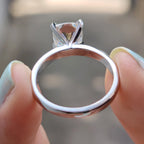 Solitaire Setting Cushion Cut Engagement Ring