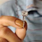 Solitaire Portuguese Cut Vintage Antique Engagement Ring