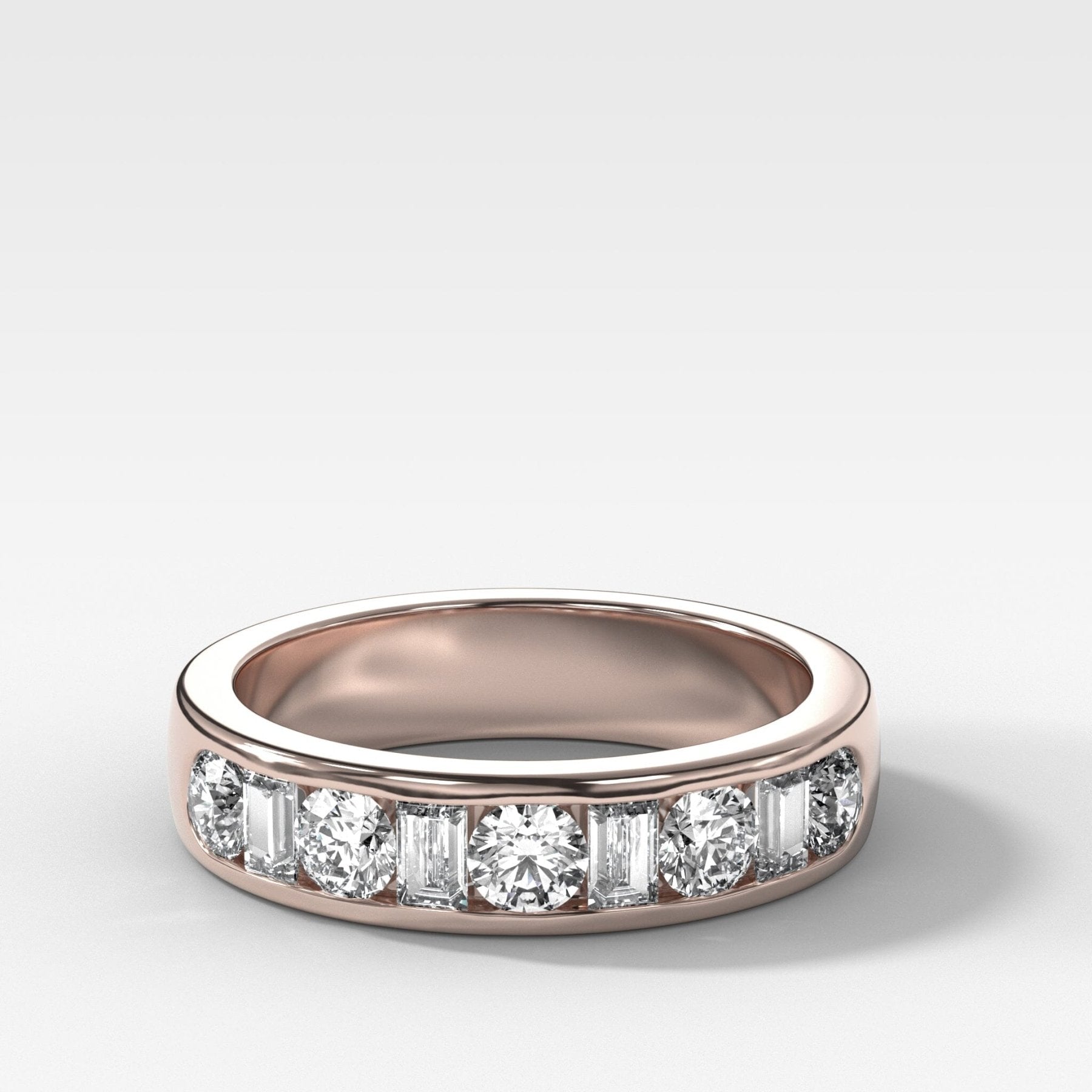 Multi Shape Channel Set Wedding band