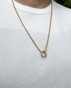 ROPES Circle Amulet Gold Pendant with 0.20ct Diamonds