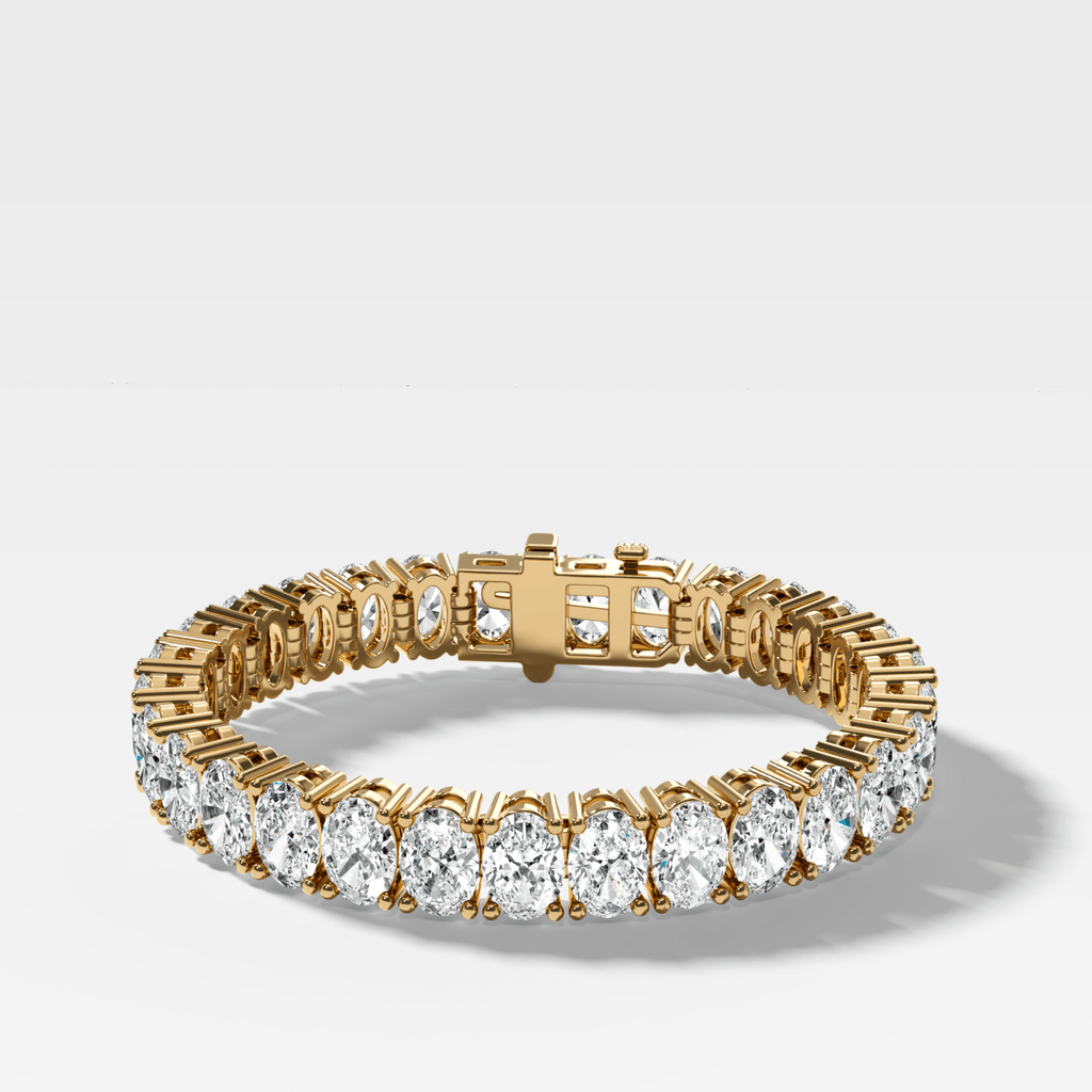 North South Oval Cut Tennis Bracelet (10.00 carat)